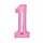 Folienballon Zahl 1 pink AMSCAN 9914041 66cm