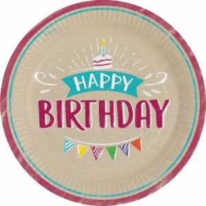 Party D23cm 8er, Amscan 194099088282