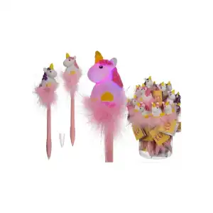 OOTB Kugelschreiber Einhorn mit Pom Pom & LED