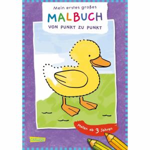 Malbuch Punkt zu Punkt, illustriert von Eva Muszynski, 24 Seiten