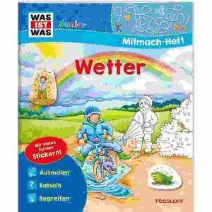 Mitmach-Heft Wetter, Rätselheft, Softcover, 24 Seiten, illustriert,