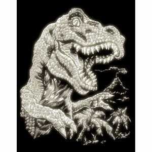Rex Glow in the Dark, 20x25cm, inkl Kratzfeder, vorgezeichnete Linien