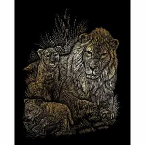 20x25cm gold, inklusive Kratzfeder, vorgezeichnete Linien,