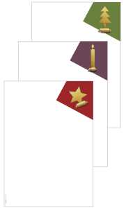 Weihnachts-Motiv-Papier - weiß/gold - 90 g/m² - A4 - 25 Blatt