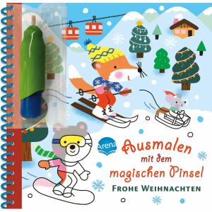 Ausmalen mit dem magischen Pinsel Frohe Weihnachten,