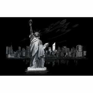 29x39cm, silber, inklusive Kratzfeder, vorgezeichnete Linien