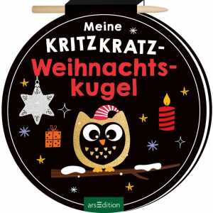 Weihnachtskugel, Kratzbuch,, 36 Seiten,, ab 5 Jahren,, arsEdition