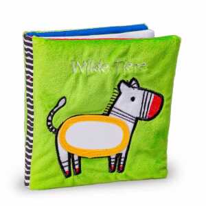 Wilde Tiere, Stoffbuch mit Spiegel und Knisterseiten