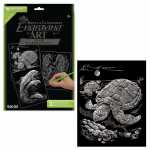 22x29cm silber 3er, inklusive Kratzfeder, vorgezeichnete...