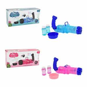 Seifenblasenpistole 30 x 10 x 16 cm in blau oder pink,, inkl 2x50 ml