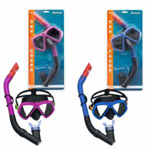 2fach sortiert, Farben blau und lila sortiert,, Tauchmaske