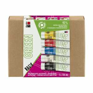 5x100ml, Sonnengelb, Hellrot, Azurblau, Cremeweiß und Schwarz,