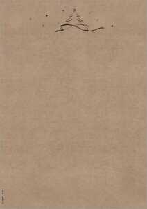 Weihnachts-Motiv-Papier - Weihnachtsbaum - braun A4 - 100 Blatt