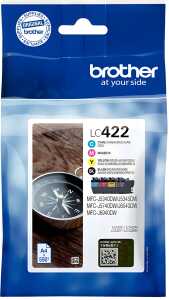 Tintenpatrone LC-424VAL 4-farbig, für je ca. 550 Seiten,