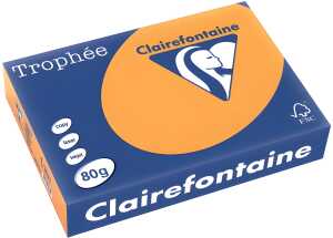 Kopierpapier Trophee, A4, 80 g/qm, clementine, 1 Packung = 500 Blatt