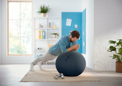 Sitzball Cosy Ø 65cm grau LEITZ 5279-00-89 Ergo