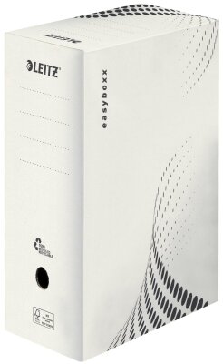 LEITZ 6133 Archivbox easyboxx - A4, 150 mm, Wellpappe (RC), weiß