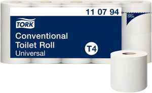 Toilettenpapier Universal, 2-lagig, mit Prägung, weiß, für T4 System