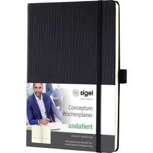 SIGEL CO700 Wochenplaner Conceptum - black - undatiert - 53 Wochen DE