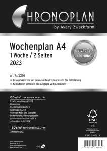 Wochenplan A4 2023 CHRONOPLAN 50703 RR