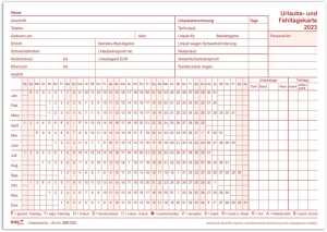 RNK Urlaubsanträge & Fehltagekarten, A5 quer, 4002871290647