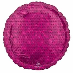 Folienballon Bright Pink Pailletten, Amscan, #M Foilballons