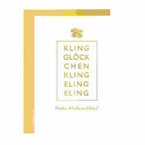 Weihnachtskarte Kling Glöckchen Klingeling B6hd, Rössler