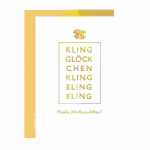 Weihnachtskarte Kling Glöckchen Klingeling B6hd,...