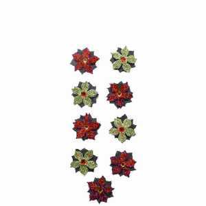 Weihnachtsticker Christsterne Rotgold, Inhalt: 9 Sticker,, Rössler