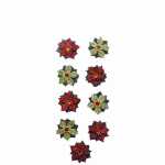 Weihnachtsticker Christsterne Rotgold, Inhalt: 9...