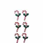 Weihnachtsticker Zuckerstangen, Inhalt: 6 Sticker,,...