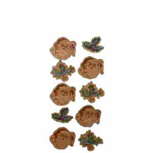 Weihnachtssticker Retro Nikolaus, Inhalt: 10 Sticker,, Rössler