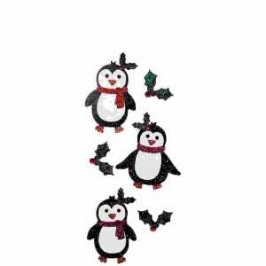 Weihnachtssticker Pinguine und Ilex, Inhalt: 6 Sticker,, Rössler