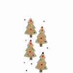 Weihnachtssticker Jute Weihnachtsbäume, Inhalt: 4...
