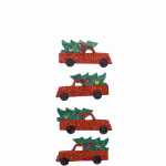 Weihnachtssticker Roter Glitter Pick up, Inhalt: 4...