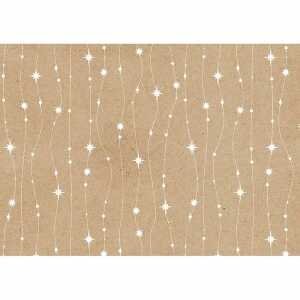 Geschenkpapier 70cmx2m By Nature Kraft Glitzerkette, Braun + Company