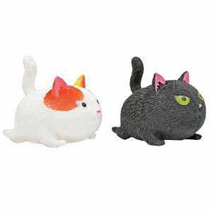 Stress-Spielzeug Quetsch Katze 12cm sortiert, 4fach farbig sortiert