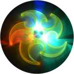 Flying Disc LED D20cm 3fach sortiert, gelb, lila, blau,...