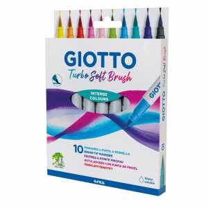 Pinselstifte Giotto Turbo Soft Brush 10er, mit Pinselspitze,