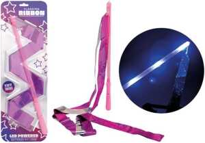 Gymnastikband mit LED-Stab 120cm, glitzerndes Gymnastikband LED-Stab