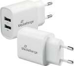 MEDIARANGE Ladegerät Steckdose 2x USB-A weiß