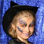 Motivschminke Halloween Hexe, 4 Farben, Pinsel