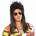 Perücke Vokuhila schwarz 8003558046539