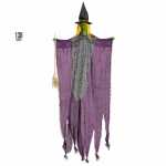 Deko Figur Hexe mit Besen 138cm, Widmann