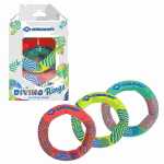 Tauchringe Neopren D14cm 3er, rot, grün, gelb, Neopren,