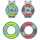 Ring Neopren D24cm sortiert, orange, gelb, Neopren Wurfring, weich