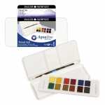Aquarellfarben Travel Set Aquafine 12x 1/2 Näpfchen,...