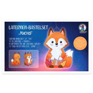 Laternen-Bastelset Fuchs FSC-Mix, 3 Stanzbögen beidseitgi bedruckt,