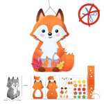 Laternen-Bastelset Fuchs FSC-Mix, 3 Stanzbögen beidseitgi bedruckt,