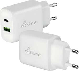 MEDIARANGE Ladegerät Steckdose 2x USB weiß